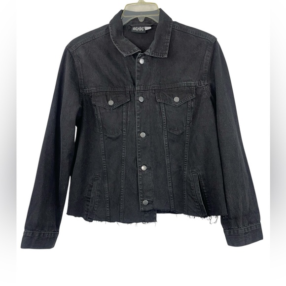 AC/DC denim jacket size medium. Damaged good for art project. - Picture 2 of 6